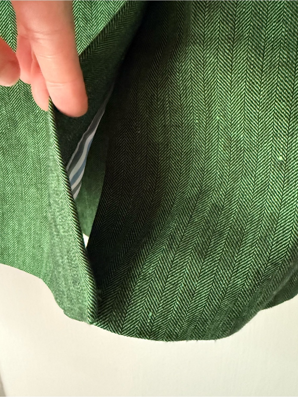 Veronica Beard Farley Linen Blend Dickey Jacket in Green - Picture 12 of 12